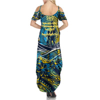 Father's Day Tokelau Summer Maxi Dress Special Dad Polynesia Paradise DT02 - Polynesian Pride