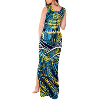 Father's Day Tokelau Tank Maxi Dress Special Dad Polynesia Paradise DT02 - Polynesian Pride