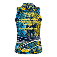 Father's Day Tokelau Women Sleeveless Polo Shirt Special Dad Polynesia Paradise