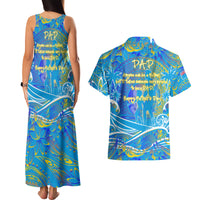 Father's Day Tuvalu Couples Matching Tank Maxi Dress and Hawaiian Shirt Special Dad Polynesia Paradise DT02 - Polynesian Pride