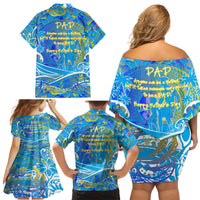Father's Day Tuvalu Family Matching Off Shoulder Short Dress and Hawaiian Shirt Special Dad Polynesia Paradise DT02 - Polynesian Pride