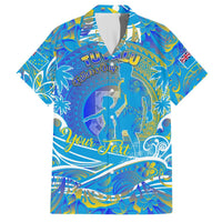 Father's Day Tuvalu Hawaiian Shirt Special Dad Polynesia Paradise DT02 Blue - Polynesian Pride