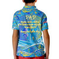 Father's Day Tuvalu Kid Polo Shirt Special Dad Polynesia Paradise