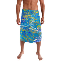 Father's Day Tuvalu Lavalava Special Dad Polynesia Paradise DT02 Blue - Polynesian Pride