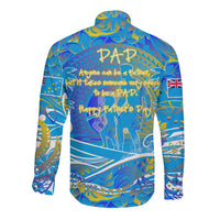 Father's Day Tuvalu Long Sleeve Button Shirt Special Dad Polynesia Paradise