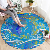 Father's Day Tuvalu Round Carpet Special Dad Polynesia Paradise