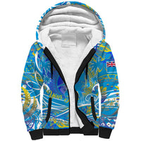 Father's Day Tuvalu Sherpa Hoodie Special Dad Polynesia Paradise DT02 Unisex Blue - Polynesian Pride