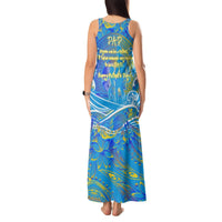 Father's Day Tuvalu Tank Maxi Dress Special Dad Polynesia Paradise DT02 - Polynesian Pride