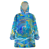Father's Day Tuvalu Wearable Blanket Hoodie Special Dad Polynesia Paradise DT02 One Size Blue - Polynesian Pride