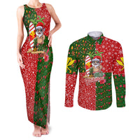 Hawaii Christmas Couples Matching Tank Maxi Dress and Long Sleeve Button Shirts Mele Kalikimaka Kanaka Maoli DT02 Art - Polynesian Pride