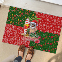 Hawaii Christmas Rubber Doormat Mele Kalikimaka Kanaka Maoli DT02 - Polynesian Pride