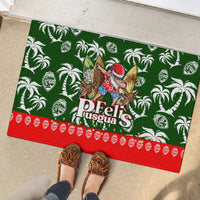 Guam Christmas Rubber Doormat Felis Pusgua Tropical Xmas Patterns DT02 - Polynesian Pride