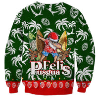 Guam Christmas Sweatshirt Felis Pusgua Tropical Xmas Patterns DT02 - Polynesian Pride