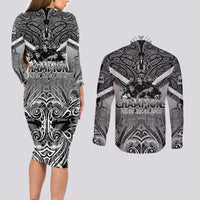 New Zealand Couples Matching Long Sleeve Bodycon Dress and Long Sleeve Button Shirt Rugby Aotearoa Champions DT02 - Polynesian Pride