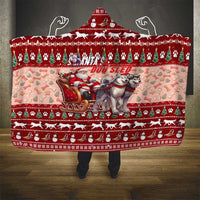 Dog Sled Christmas Hooded Blanket Husky Sleigh Ride Design - Polynesian Pride