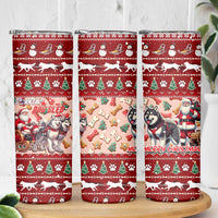 Dog Sled Christmas Skinny Tumbler Husky Sleigh Ride Design - Polynesian Pride