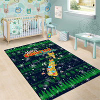 Merry Christmas New Zealand Area Rug Xmas Travel Map - Polynesian Pride