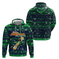Merry Christmas New Zealand Hoodie Xmas Travel Map - Polynesian Pride