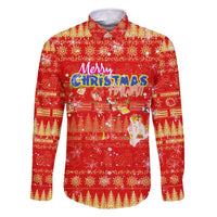 Merry Christmas Hawaii Family Matching Off Shoulder Maxi Dress and Hawaiian Shirt Xmas Travel Map - Polynesian Pride