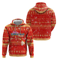 Merry Christmas Hawaii Hoodie Xmas Travel Map - Polynesian Pride