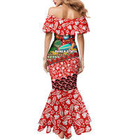 Mele Kalikimaka Shaka Santa Mermaid Dress Hawaiian Surf Christmas Design with Aloha Spirit - Polynesian Pride
