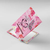Butterfly Polynesia Breast Cancer Canvas Wall Art Nobody Fights Alone Pink Out Tropical Hibiscus DT02 With Frame Pink - Polynesian Pride