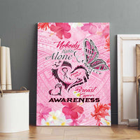 Butterfly Polynesia Breast Cancer Canvas Wall Art Nobody Fights Alone Pink Out Tropical Hibiscus DT02 - Polynesian Pride