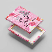 Butterfly Polynesia Breast Cancer Canvas Wall Art Nobody Fights Alone Pink Out Tropical Hibiscus DT02 - Polynesian Pride