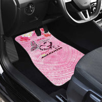 Butterfly Polynesia Breast Cancer Car Mats Nobody Fights Alone Pink Out Tropical Hibiscus DT02 - Polynesian Pride
