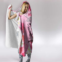 Butterfly Polynesia Breast Cancer Hooded Blanket Nobody Fights Alone Pink Out Tropical Hibiscus DT02 - Polynesian Pride