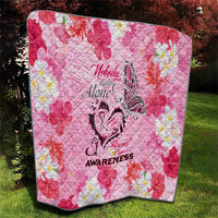 Butterfly Polynesia Breast Cancer Quilt Nobody Fights Alone Pink Out Tropical Hibiscus