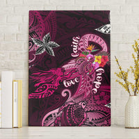 Breast Cancer Mermaid Polynesia Canvas Wall Art Faith Hope Love DT02 Without Frame Pink - Polynesian Pride