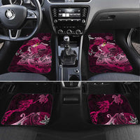 Breast Cancer Mermaid Polynesia Car Mats Faith Hope Love DT02 Set 4pcs Pink - Polynesian Pride