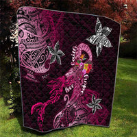 Breast Cancer Mermaid Polynesia Quilt Faith Hope Love