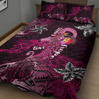 Breast Cancer Mermaid Polynesia Quilt Bed Set Faith Hope Love DT02 - Polynesian Pride