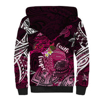 Breast Cancer Mermaid Polynesia Sherpa Hoodie Faith Hope Love DT02 - Polynesian Pride