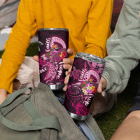 Breast Cancer Mermaid Polynesia Tumbler Cup Faith Hope Love