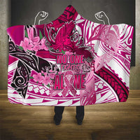 Breast Cancer Awareness Hawaii Hooded Blanket Polynesia Girl Nobody Fights Alone DT02 - Polynesian Pride