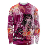 Breast Cancer New Zealand Long Sleeve Shirt Maori Aotearoa Girl Pink Out