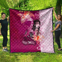 Breast Cancer New Zealand Quilt Maori Aotearoa Girl Pink Out