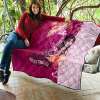 Breast Cancer New Zealand Quilt Maori Aotearoa Girl Pink Out