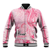 Breast Cancer Awareness Month Baseball Jacket Butterfly Polynesia Watercolor Pink DT02 Unisex Pink - Polynesian Pride