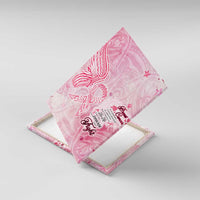 Breast Cancer Awareness Month Canvas Wall Art Butterfly Polynesia Watercolor Pink DT02 With Frame Pink - Polynesian Pride