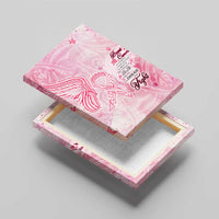 Breast Cancer Awareness Month Canvas Wall Art Butterfly Polynesia Watercolor Pink DT02 - Polynesian Pride