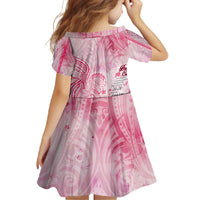 Breast Cancer Awareness Month Family Matching Mermaid Dress and Hawaiian Shirt Butterfly Polynesia Watercolor Pink
