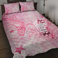 Breast Cancer Awareness Month Quilt Bed Set Butterfly Polynesia Watercolor Pink DT02 Pink - Polynesian Pride