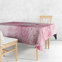 Breast Cancer Awareness Month Tablecloth Butterfly Polynesia Watercolor Pink DT02 - Polynesian Pride
