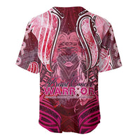 Breast Cancer Warrior Baseball Jersey Angel Wings Polynesian Pattern