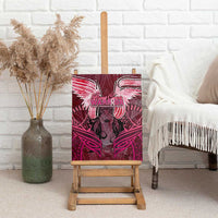 Breast Cancer Warrior Canvas Wall Art Angel Wings Polynesian Pattern DT02 - Polynesian Pride