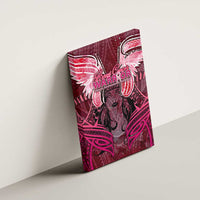 Breast Cancer Warrior Canvas Wall Art Angel Wings Polynesian Pattern DT02 - Polynesian Pride